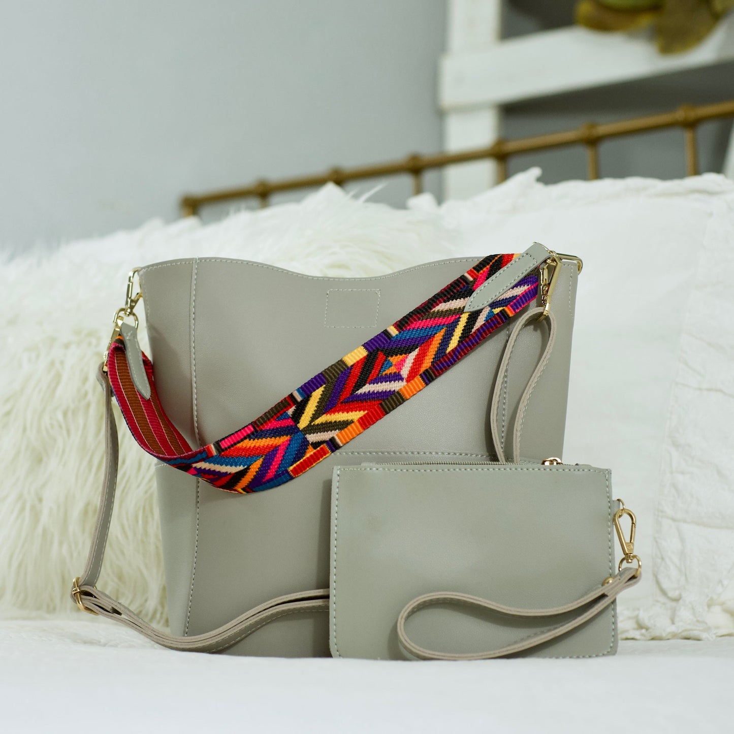 The Bucket Handbag & Matching Wristlet