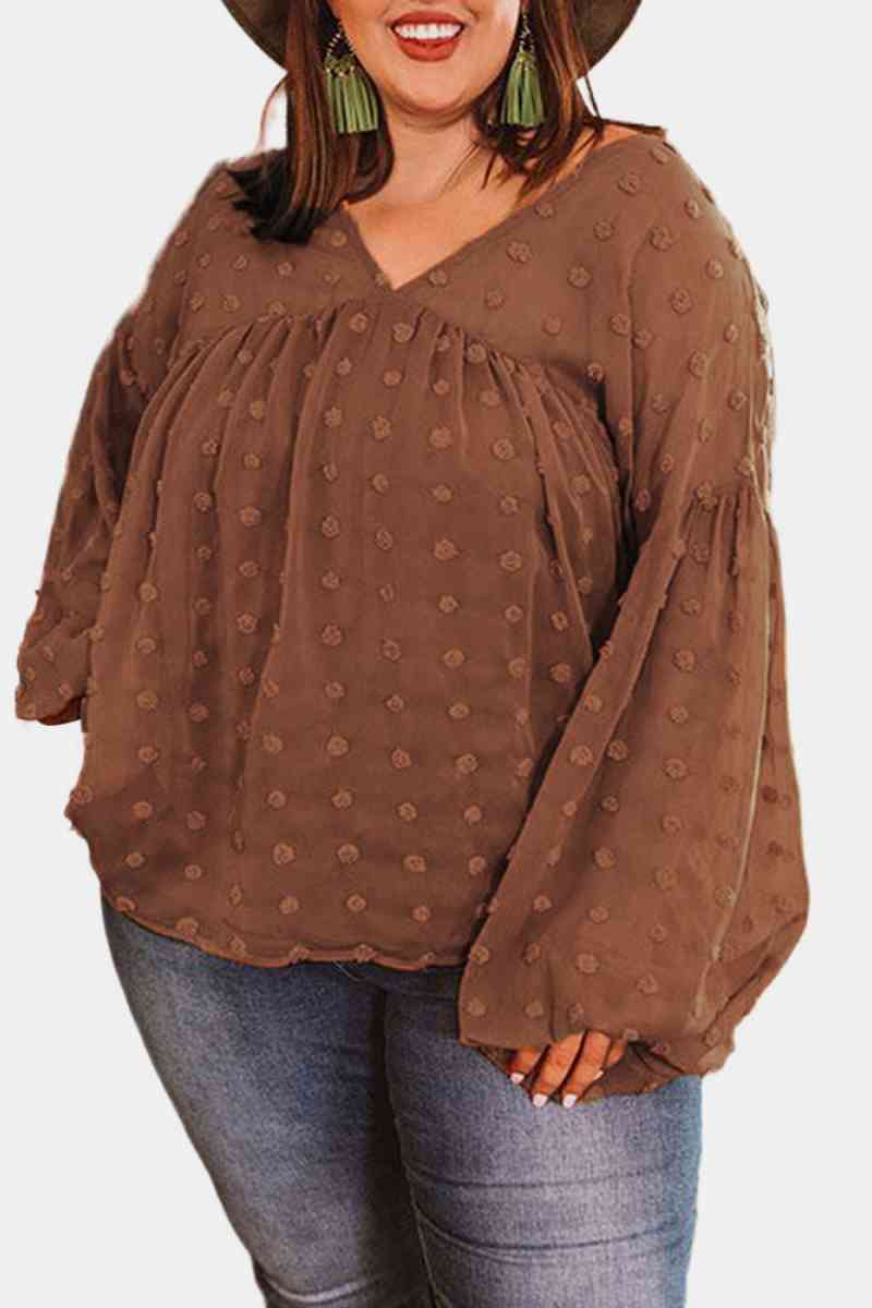 Swiss Dot Babydoll Blouse