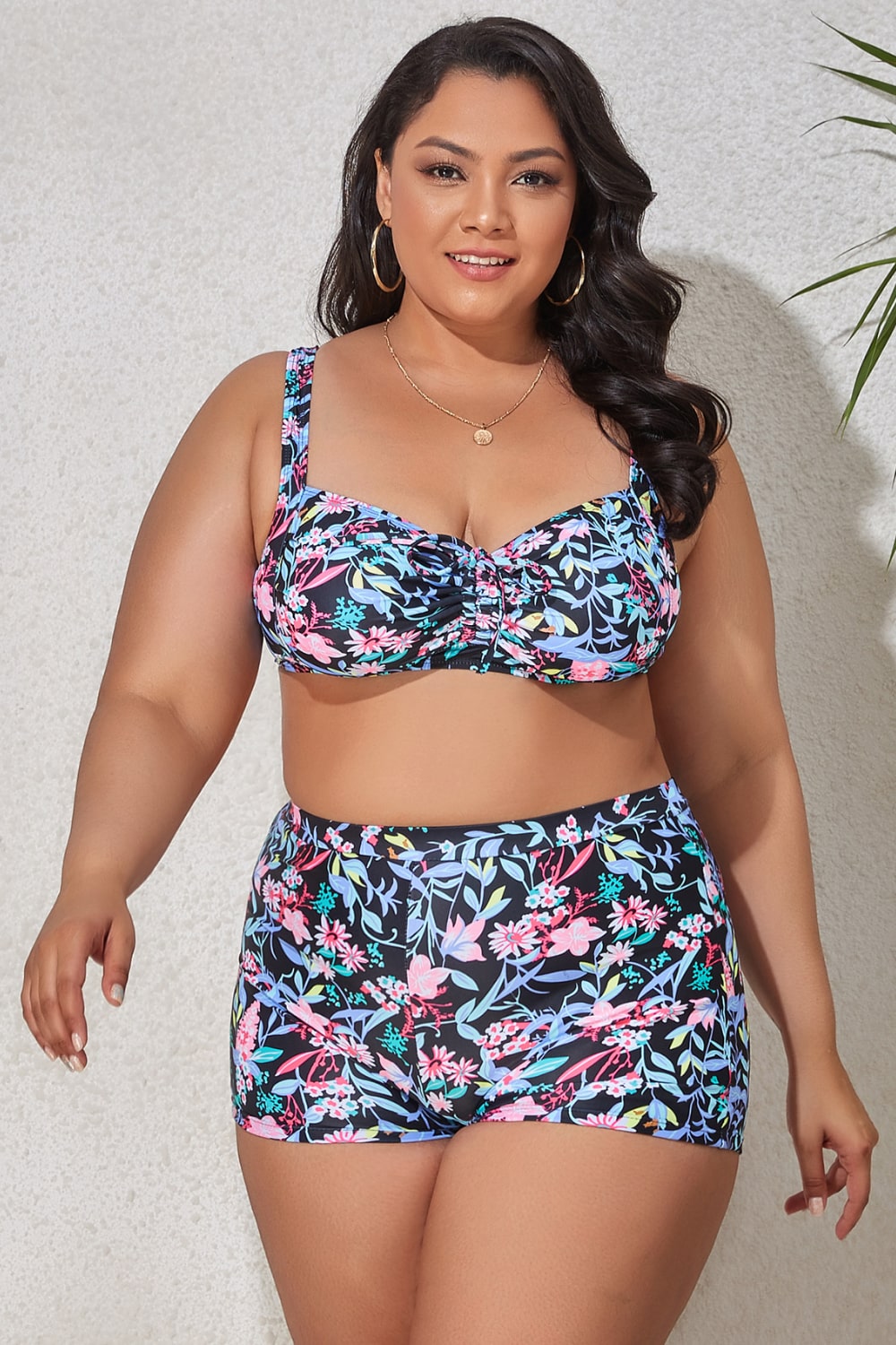 Drawstring Detail Two-Piece Swimsuit